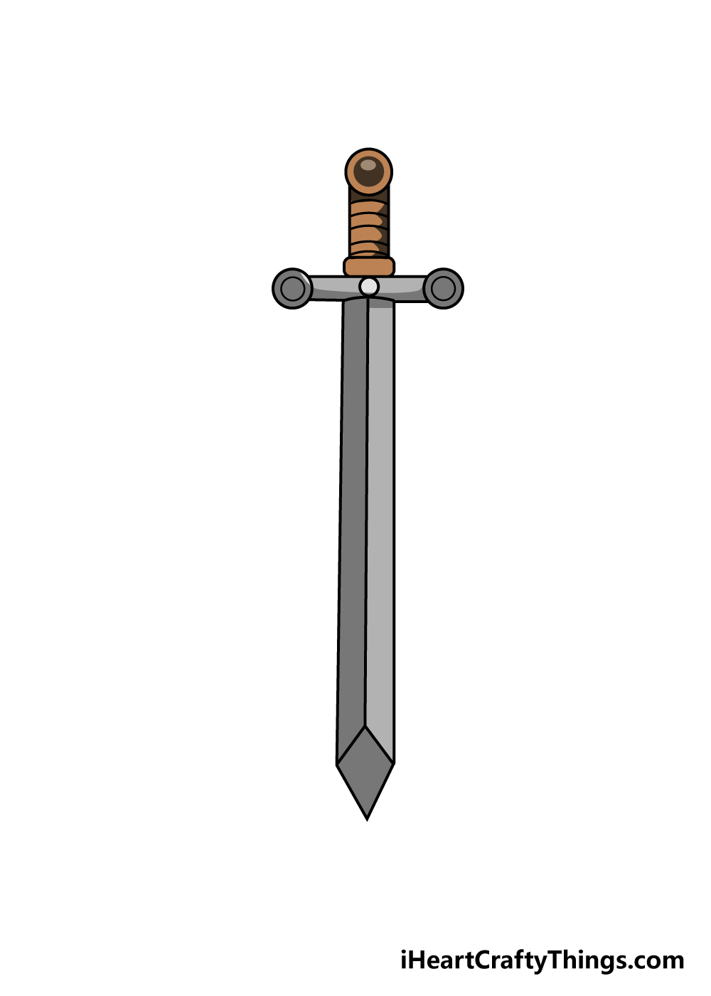 How To Draw A Sword For Beginners Very Easy Drawing Tutorial