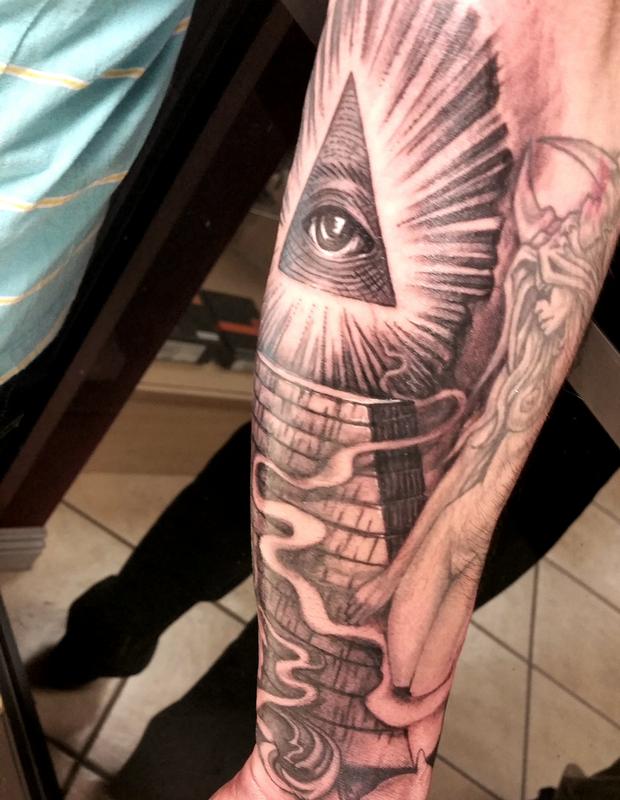 Illuminati All Seeing Eye Tattoo Sleeve Music Tattoo Ideas