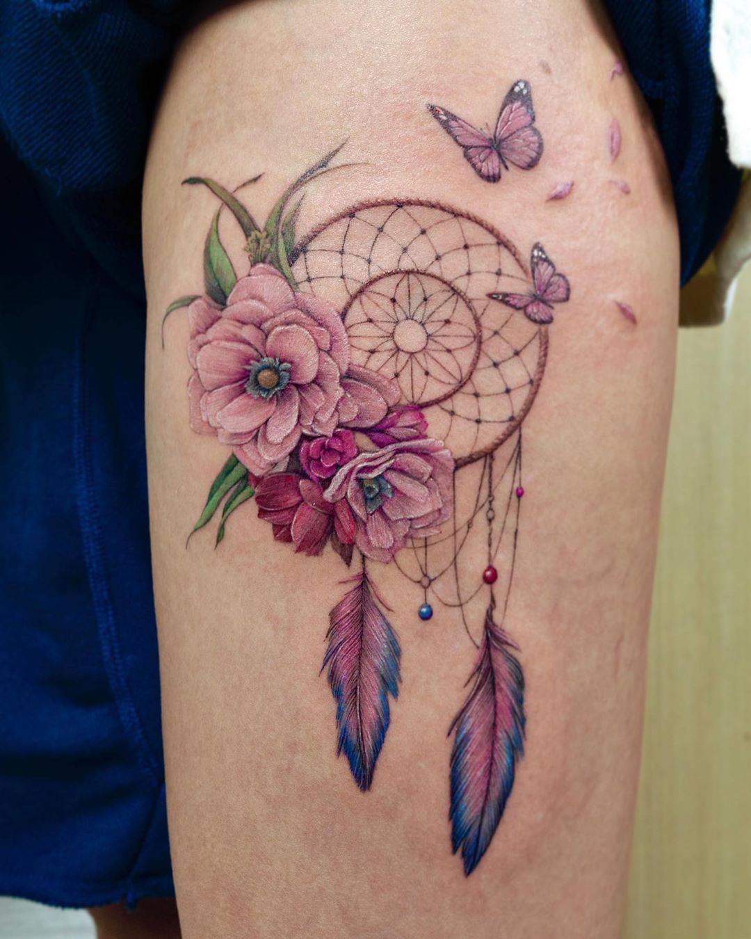 Image Result For Dreamcatcher Butterfly Tattoo Feather Tattoos Dream