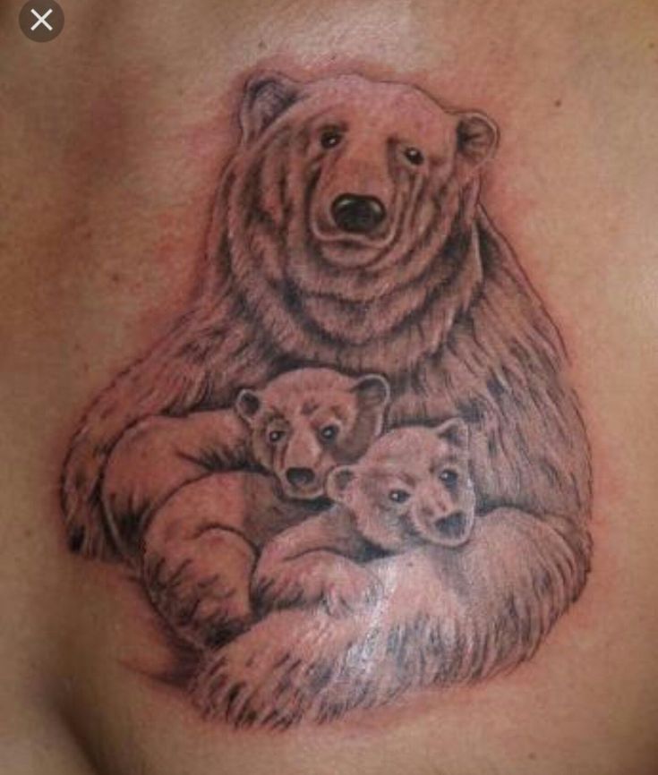 Image Result For Momma Bear And Cubs Tattoo Bear Tattoo Designs Bear