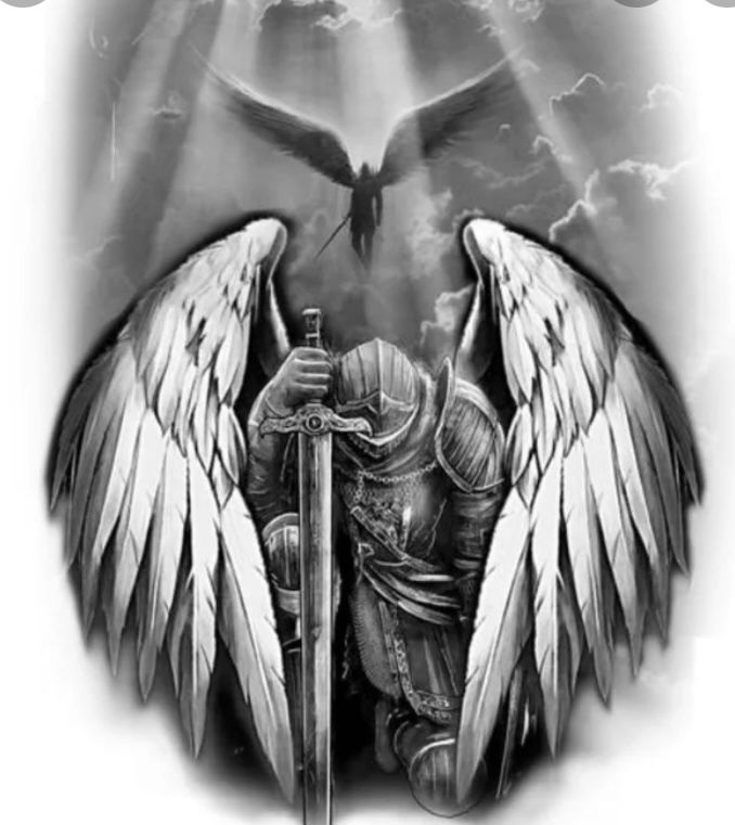 Image Result For St Michael Kneeling Archangel Tattoo Memorial