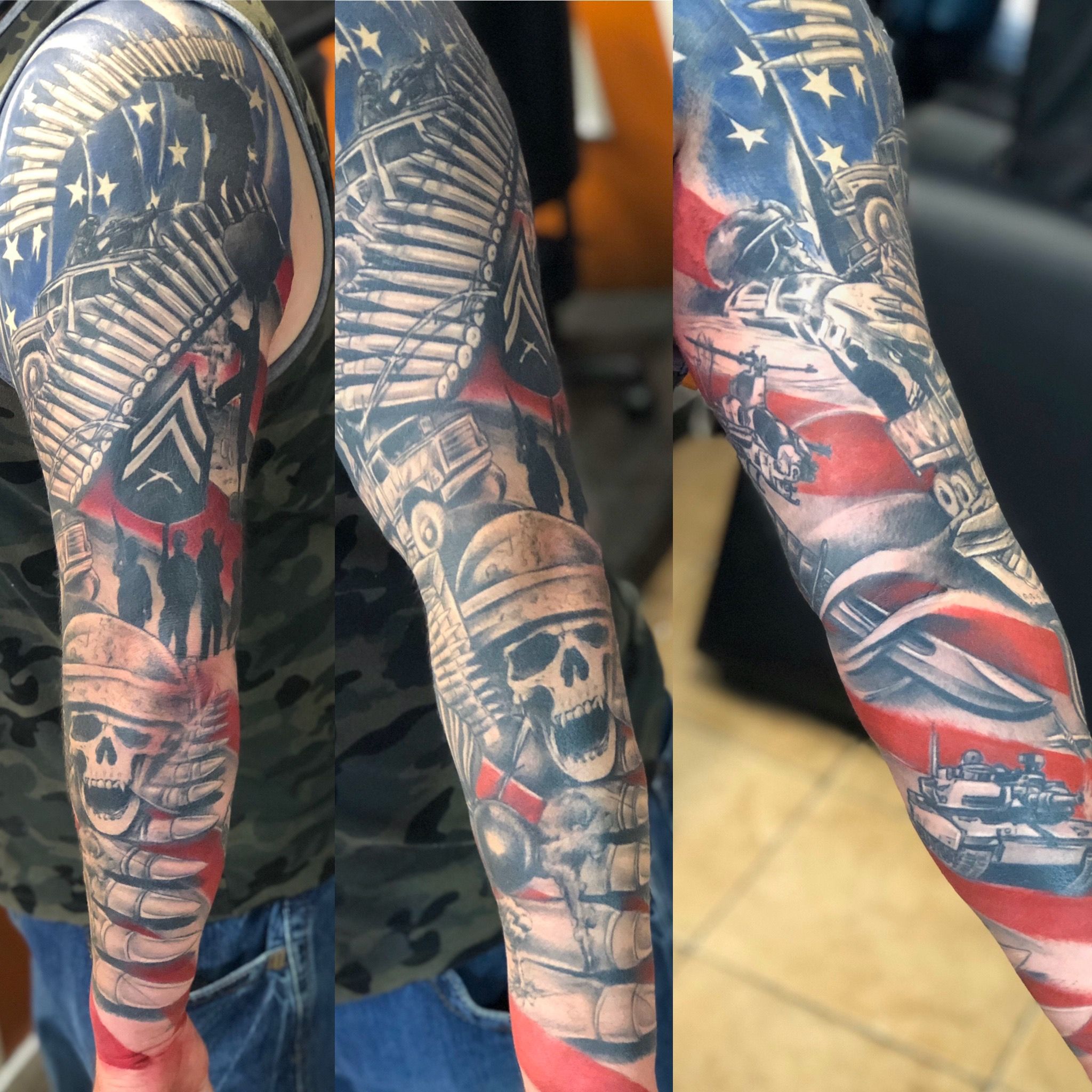 Improving Your Skills In Mens Military Sleeve Tattoo To Show Off Your Personality