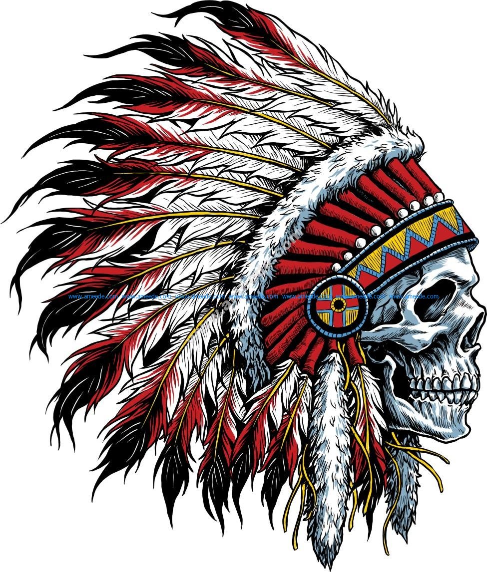 Indian Skull Tattoo Vector Photo Free Trial Bigstock