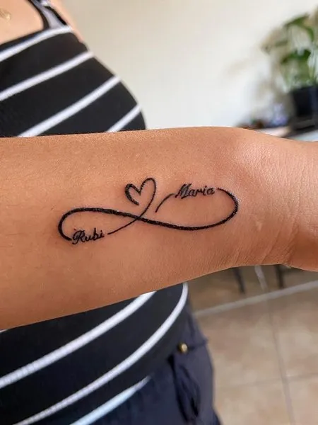 Infinity Tattoo My Daughters Name Me Pinterest Fonts Words