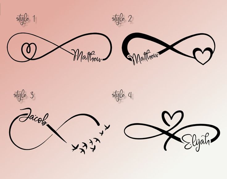 Infinity Tattoos With Names Mtnmist