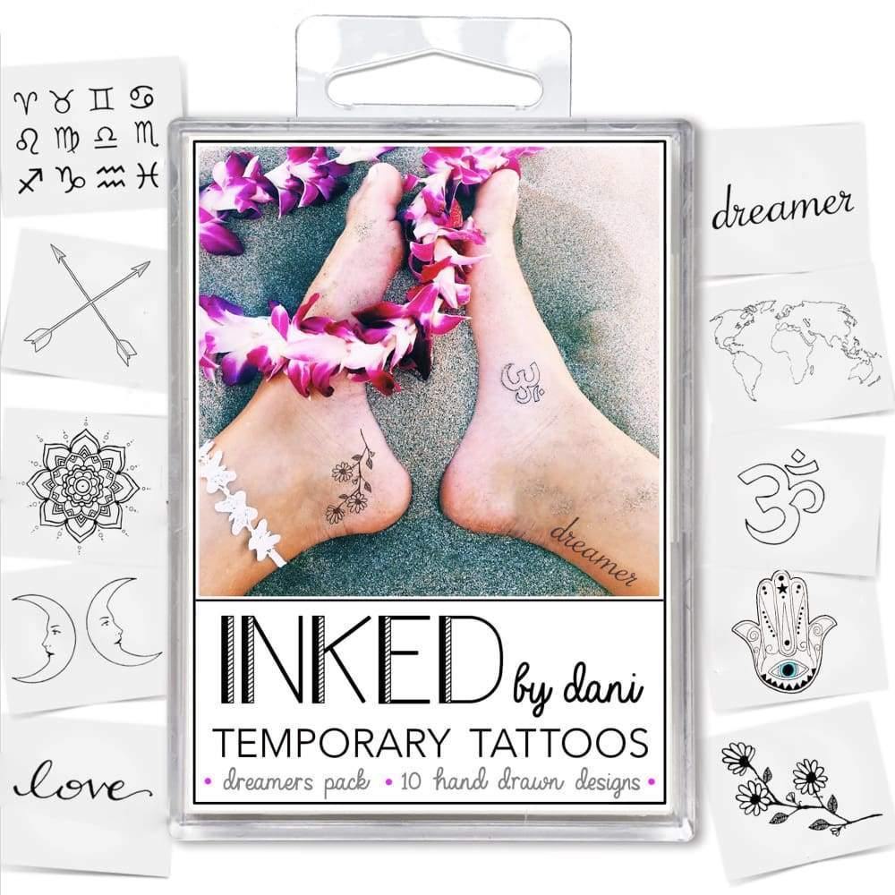 Inked By Dani Temporary Tattoos Dreamers Pack The Vintage Bohemian