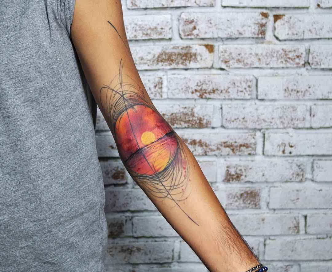 Inside Elbow Tattoo For Men