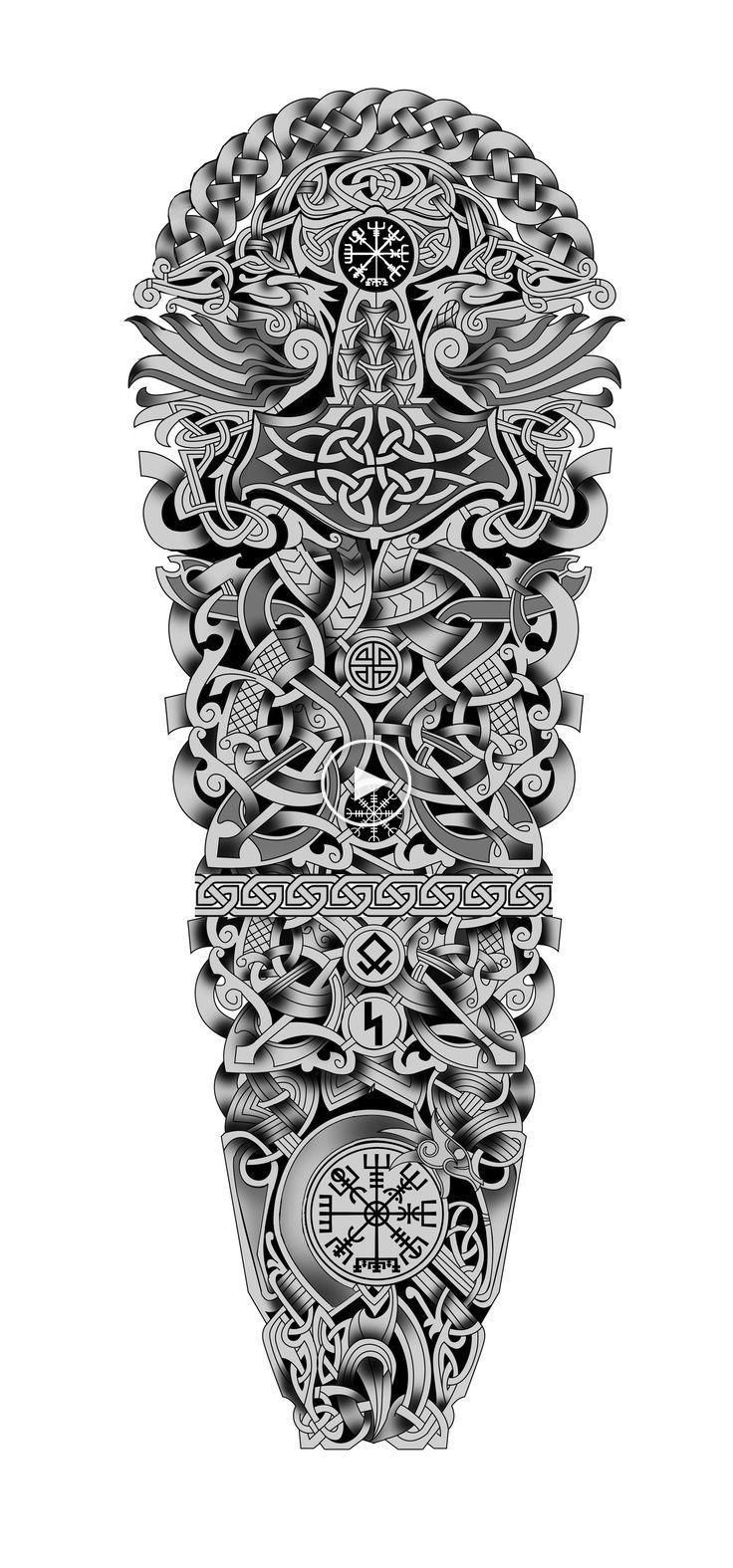 Intricate Viking And Celtic Tattoo Design