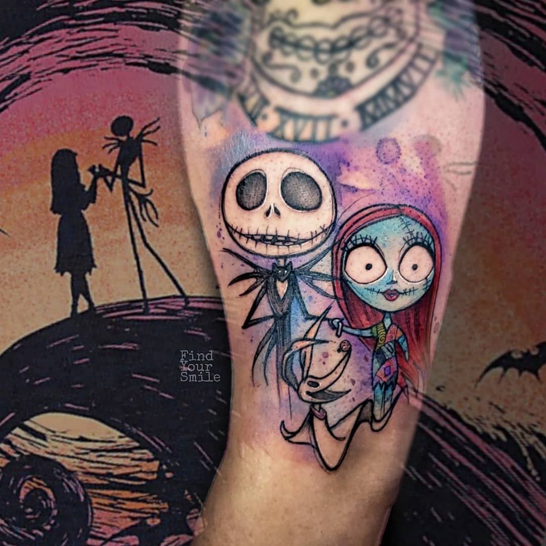 Jack And Sally Tattoo Ideas 100 Unique Jack And Sally Tattoos The Nightmare Before Christmas