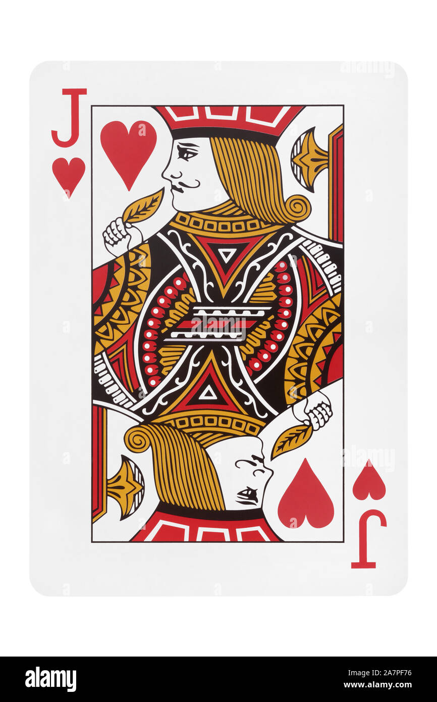 Jack Of Hearts Playing Card On White Background Stock Photo Alamy