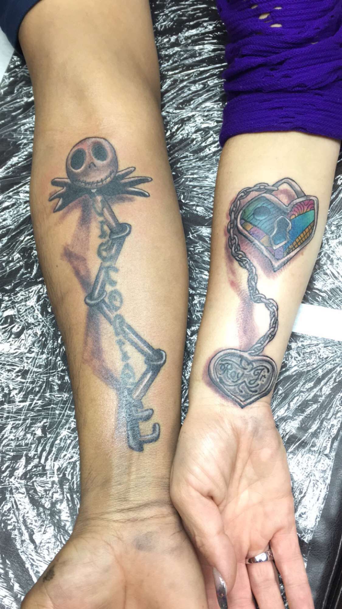 Jack Sally Couple Tattoo Matching Tattoos Disney Couple Tattoos