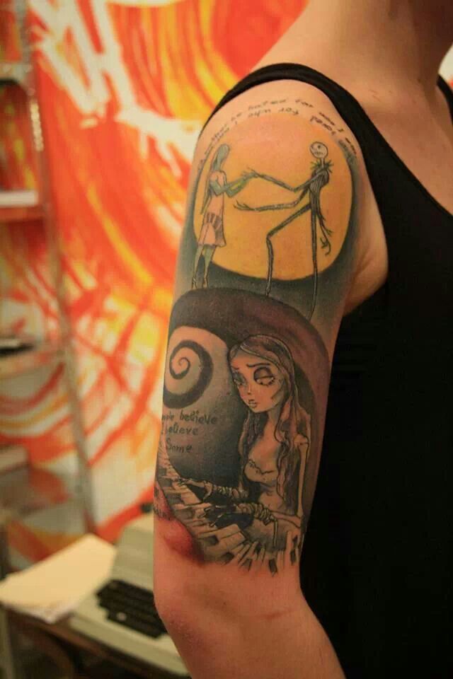 Jack Skellington And Sally Tattoos