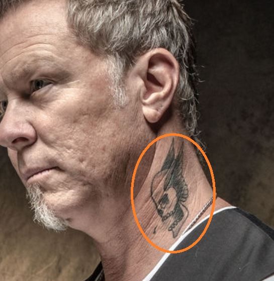 James Hetfield Neck Tattoos