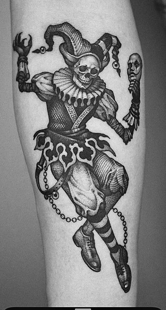 Jester Tattoos Page 76 Jester Tattoo Clown Tattoo Evil Jester