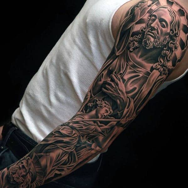 Jesus Arm Sleeve Tattoos: Divine Designs for Devotion