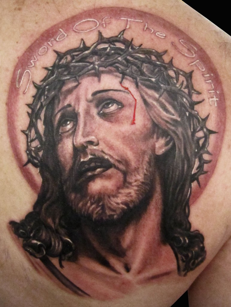 Jesus Christ Face Tattoos