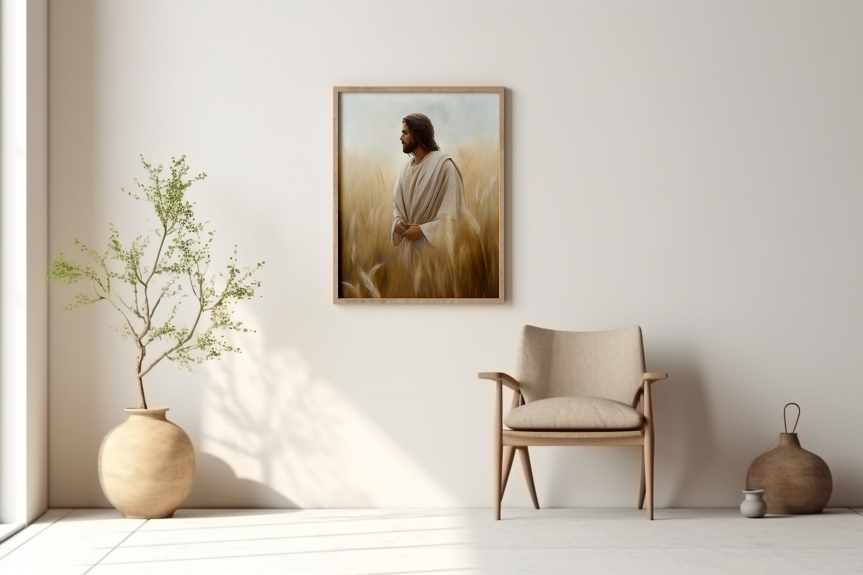 Jesus Leaves The 99 Parable Of The Lost Sheep Good Shepherd Etsy