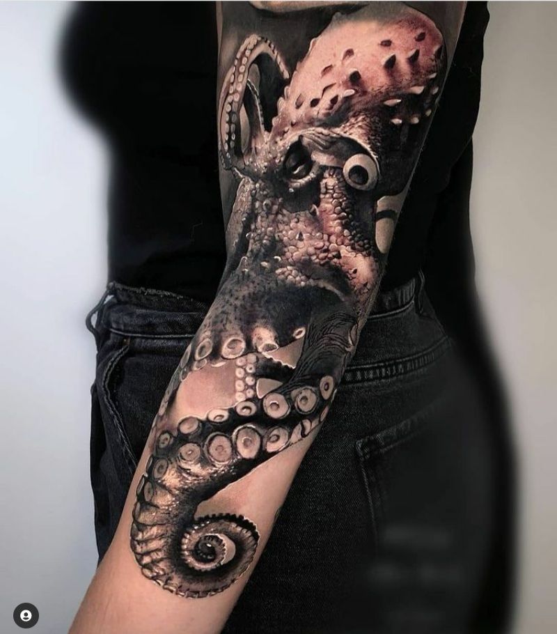 Just Finished Octopus Tattoo Kelly Green Of Nautilus Tattoo Newington