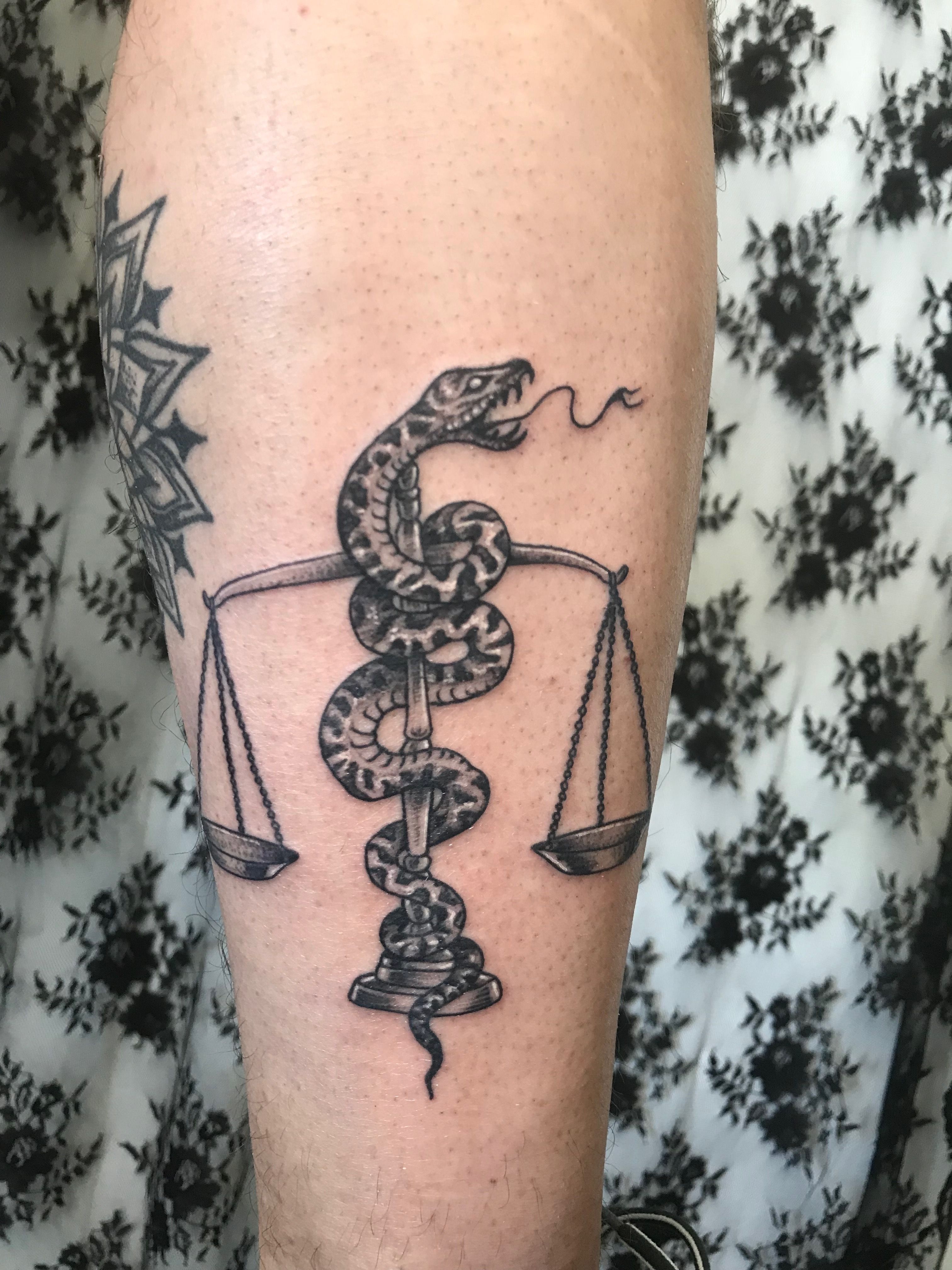 Justice Scales Tattoo