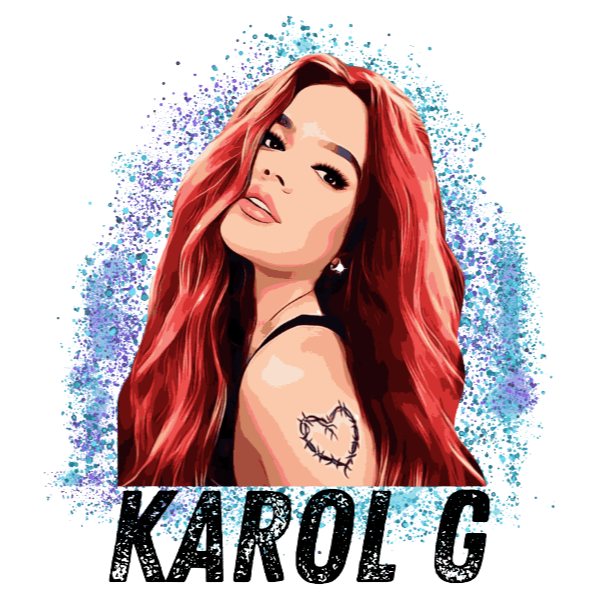 Karol G Red Hair Png Heart Tattoo Png Hand Drawn Karol G B Inspire