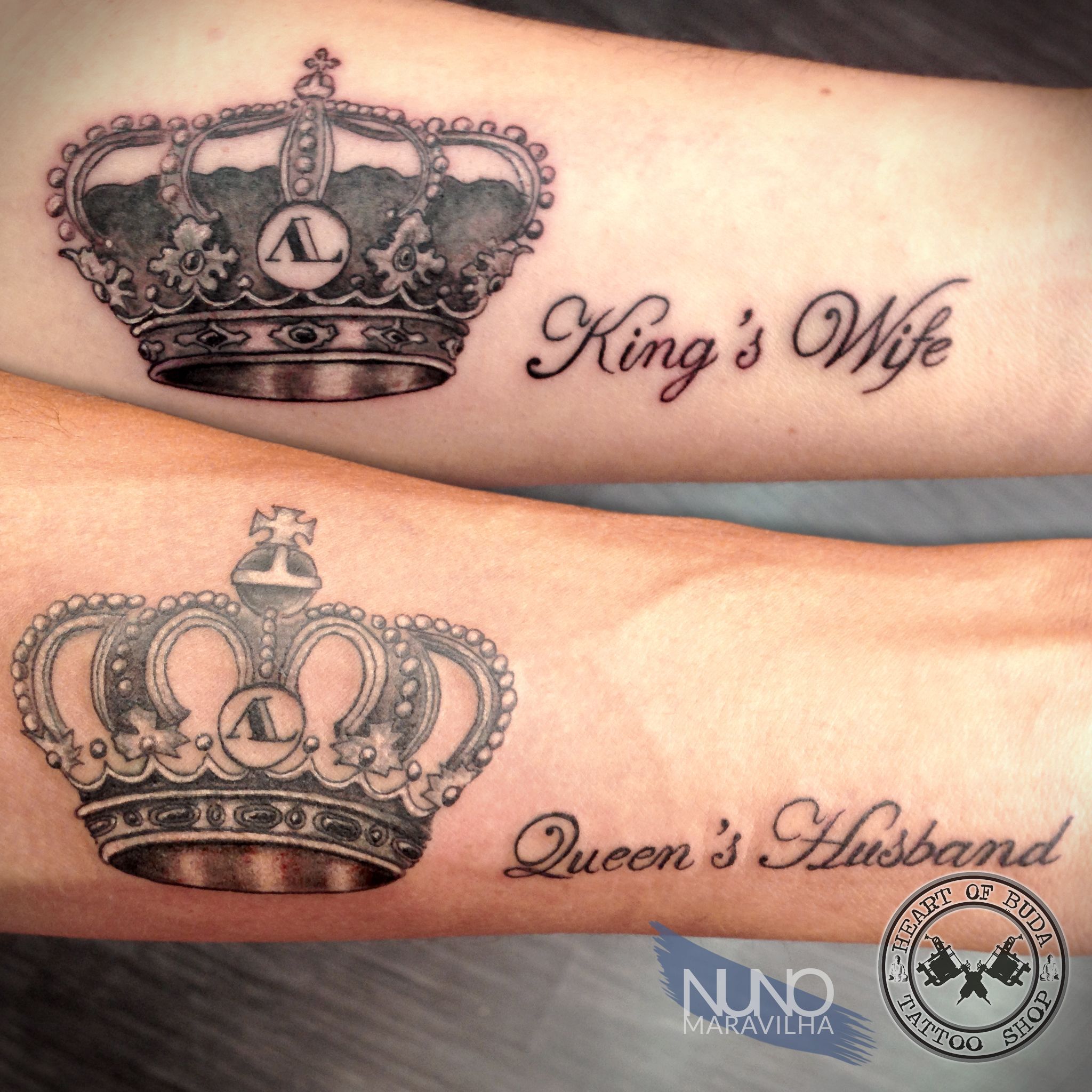 King And Queen Crown Tattoos Him And Her Tattoos Love Tattoos