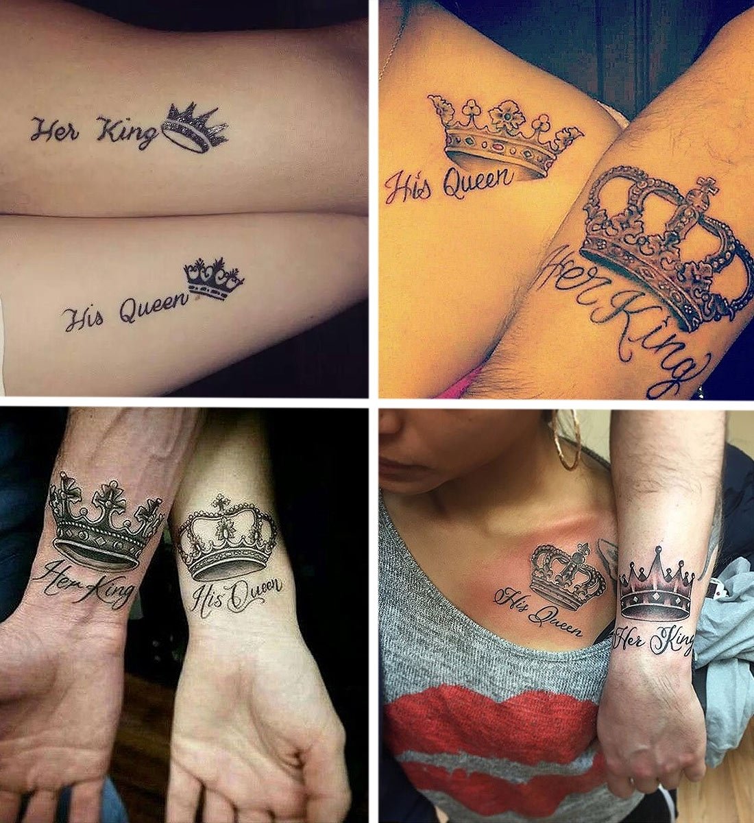 King and Queen Tattoos: Perfect Matching Designs