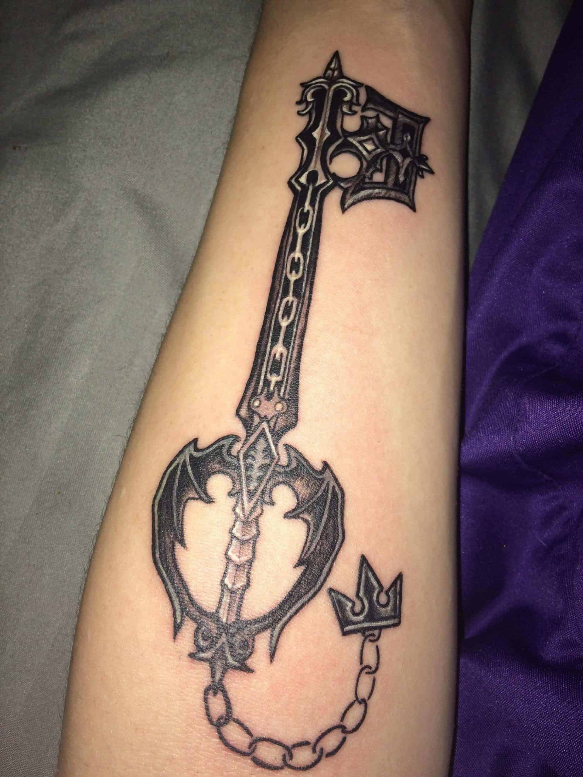 Kingdom Hearts Keyblade Tattoo Ideas and Inspiration