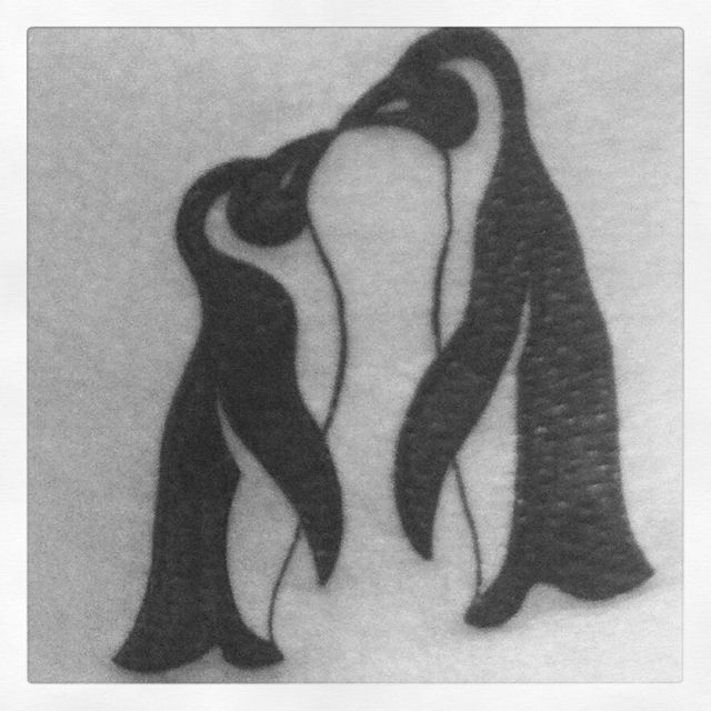 Kissing Penguins Tattoo Just Got It And I Love It Tattoos And Penguin Tattoo Tattoos