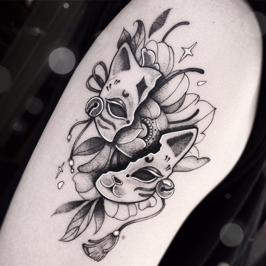 Kitsune Tattoo By Francistattoos At Midnight Moon Tattoo Nh R Tattoos