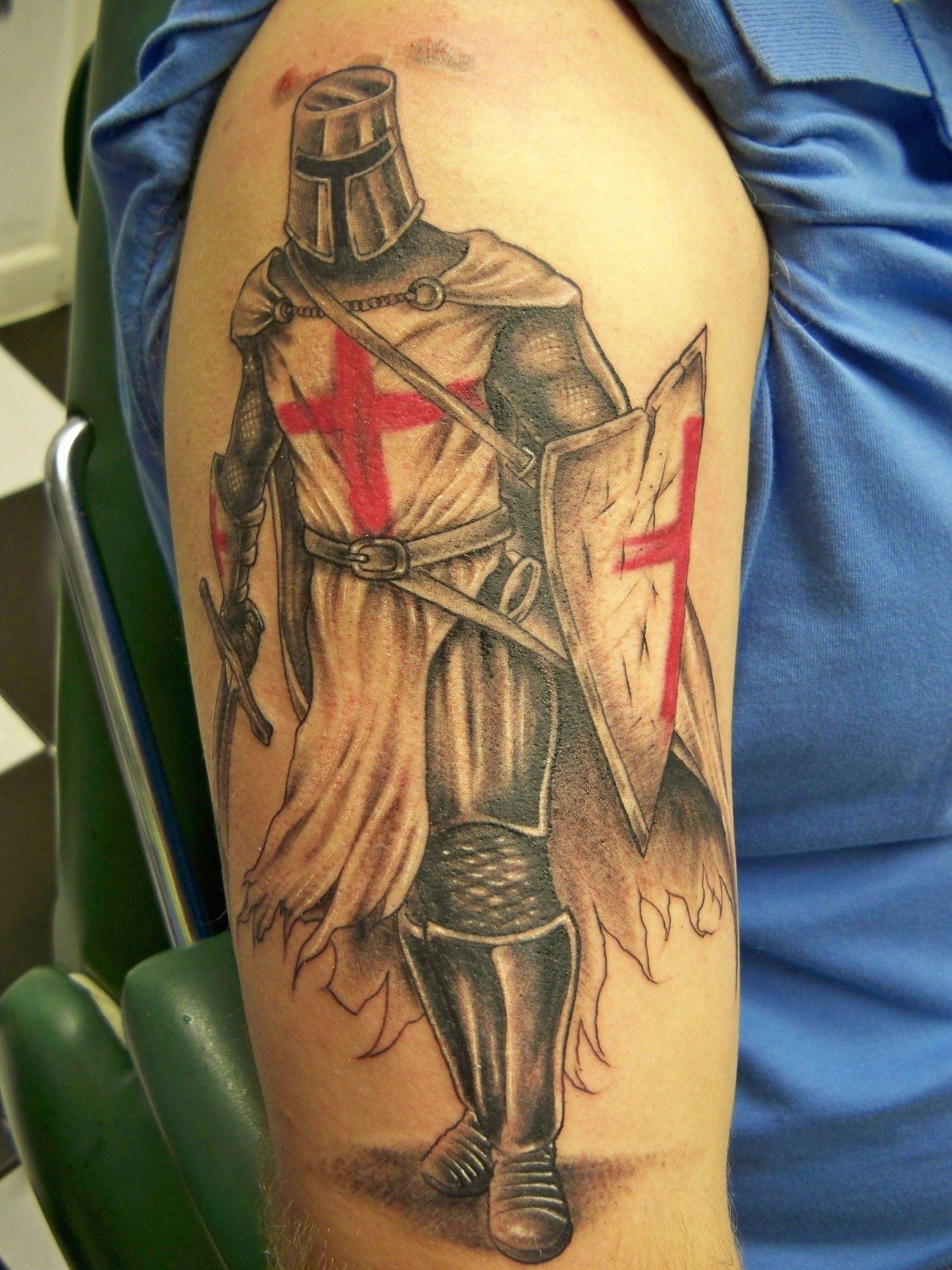 Knight Templar Tattoo Miguel Angel Custom Tattoo Artist Ww Flickr