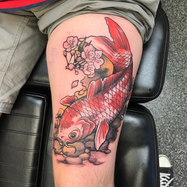 7 Stunning Designs for Your Koi Fish Thigh Tattoo