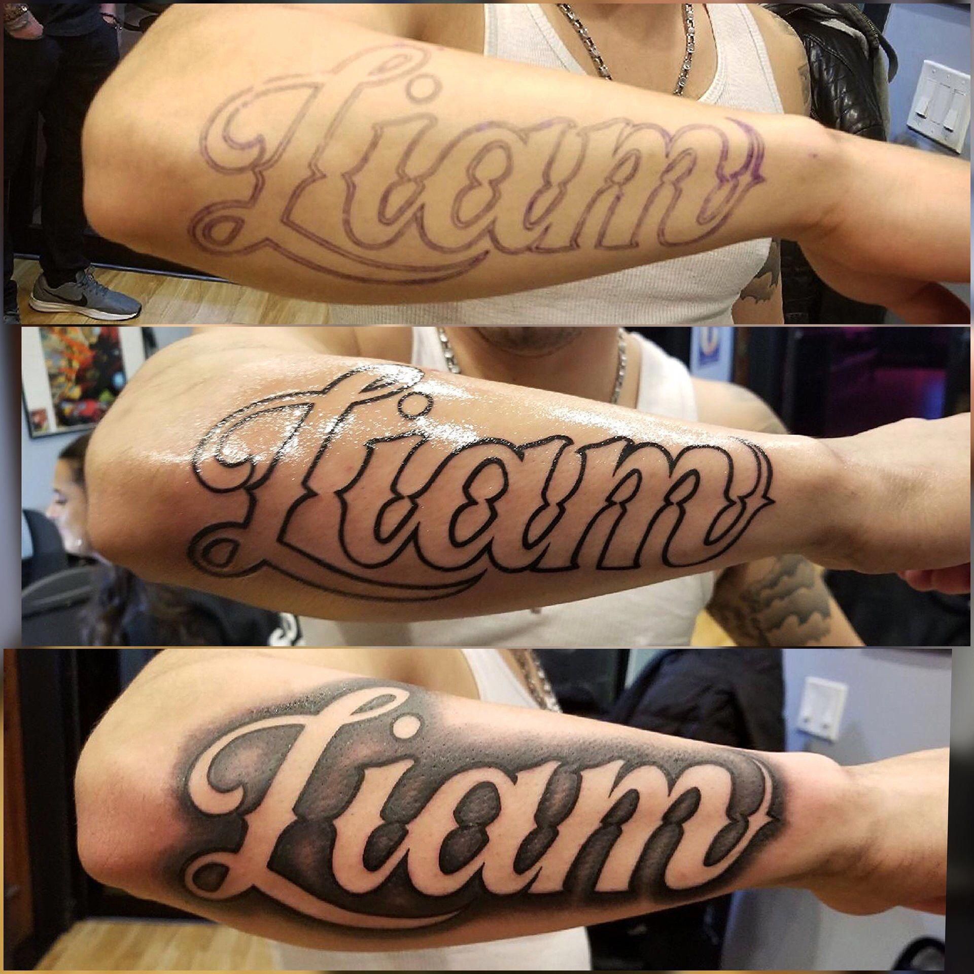 Last Name Tattoos: Arm Art for Family Pride