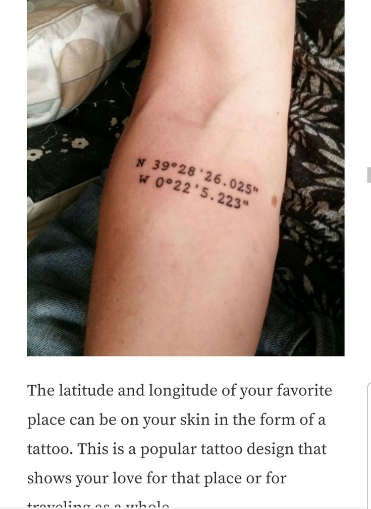 Latitude Longitude Tattoo Tattoo Styles Tattoo Designs Different