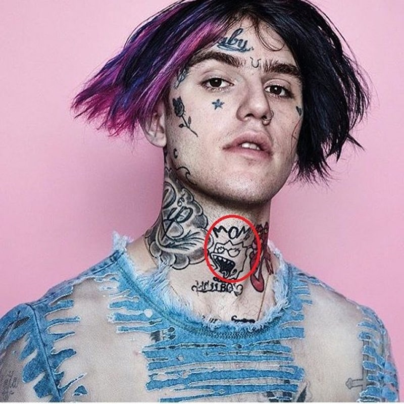 Lil Peep Temporary Tattoos Lil Peep Face Tattoos Lil Peep Neck Etsy