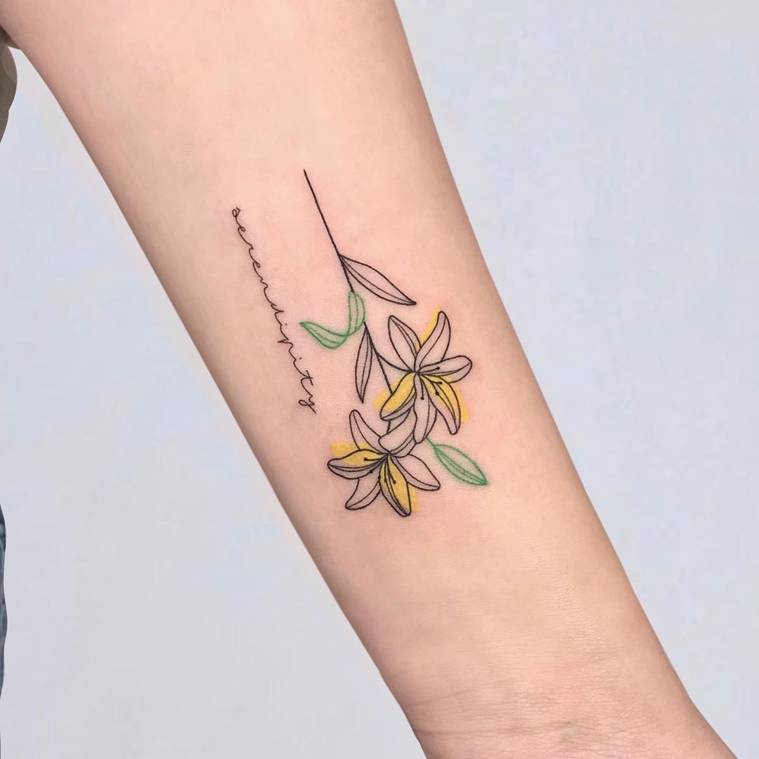 Lily Flower And Rose Tattoo Seijimonogatari