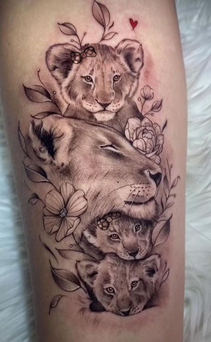 Lioness Tattoo Lioness And Cub Tattoo Lioness Tattoo Lion Tattoo