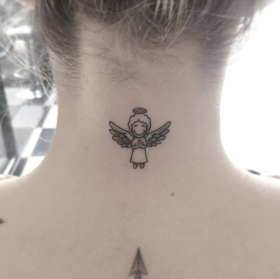 5 Enchanting Little Guardian Angel Tattoo Ideas