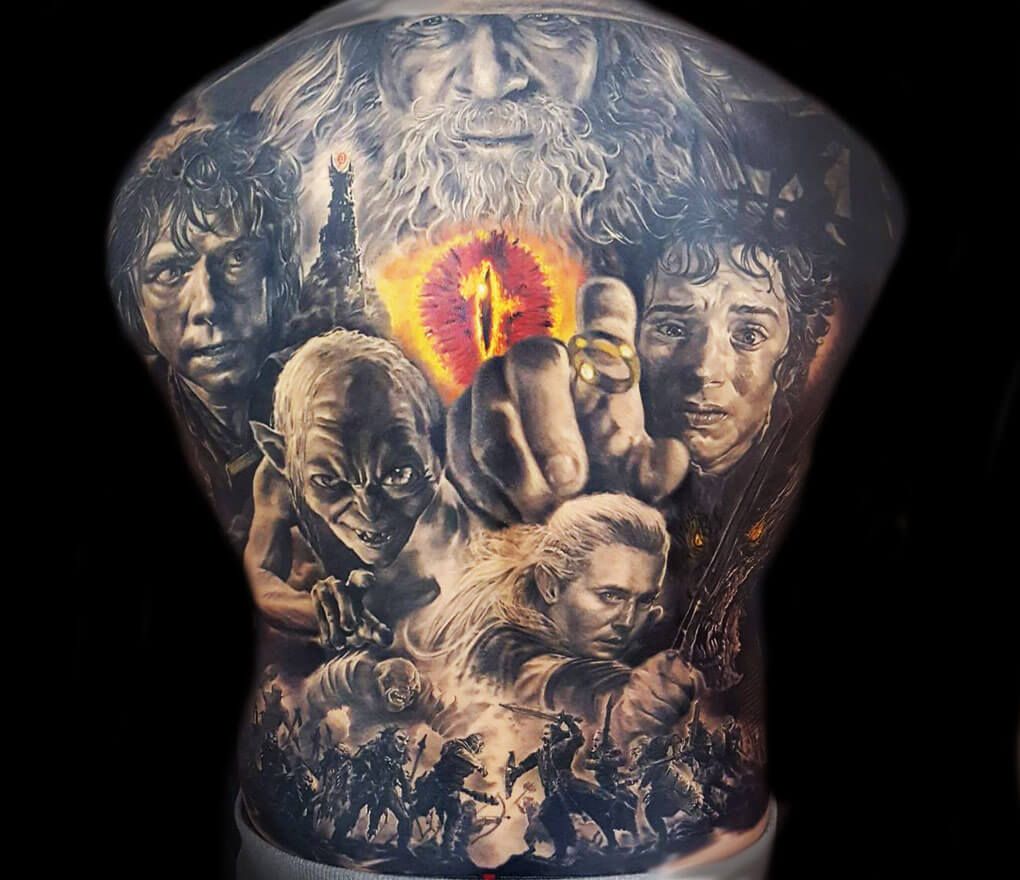 Lord Of The Rings Tattoo By Damon Tattoos Hand Tattoos For Guys Lord