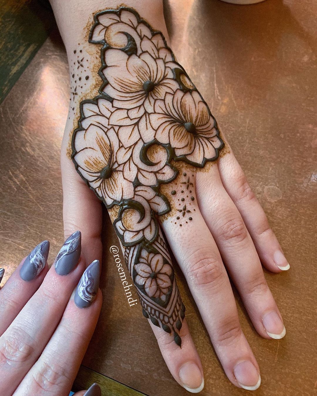 Lotus Flower Henna Finger Clipart for Elegant Designs