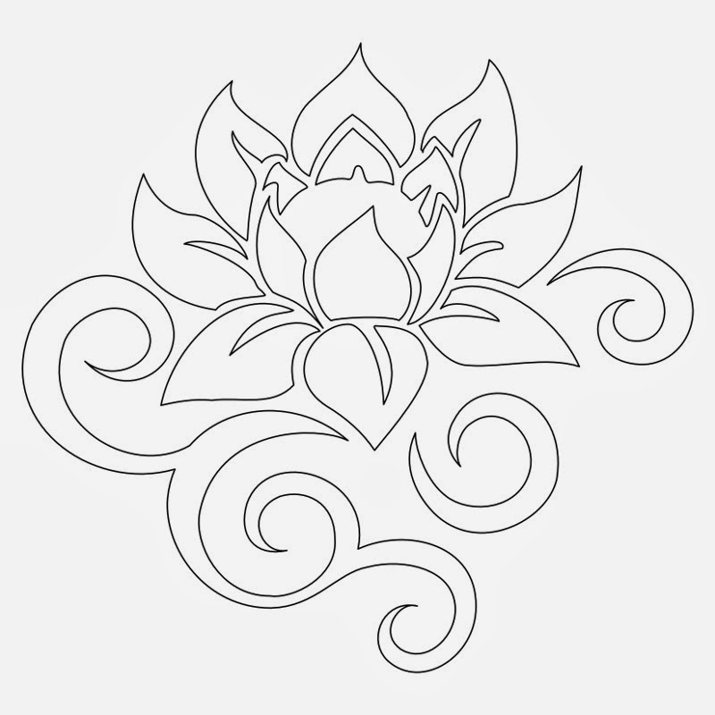 Lotus Flower Tattoo Stencils