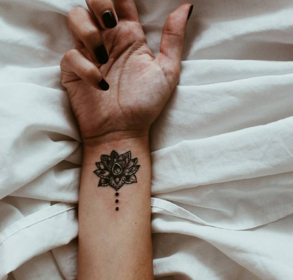 Lotus Flower Tattoo Wrist Small Lotus Tattoo Small Mandala Tattoo