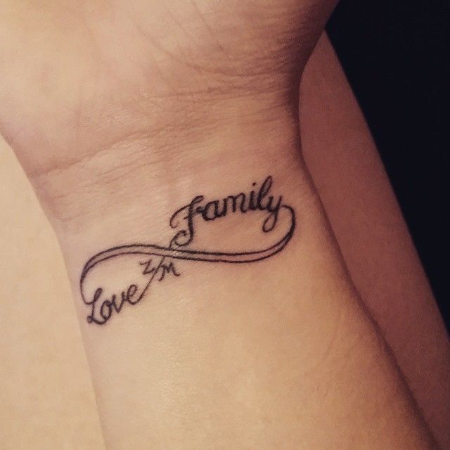 Love Family Infinity Tattoo