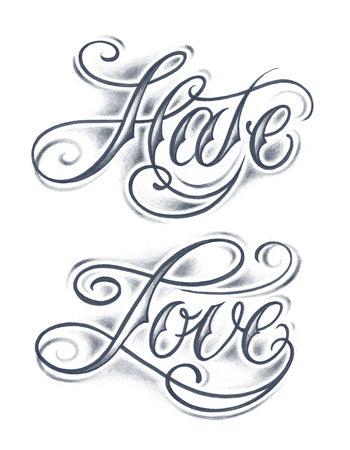 Love Hate Tattoo Lettering By 12Kathylees12 On Deviantart