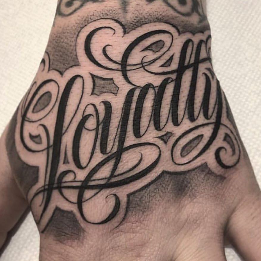 Loyalty Hand Tattoo By Saul Lira Artist At Under The Gun Tattoo La