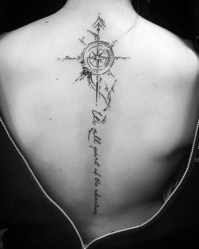 Elegant Spine Tattoos with Deep Meanings