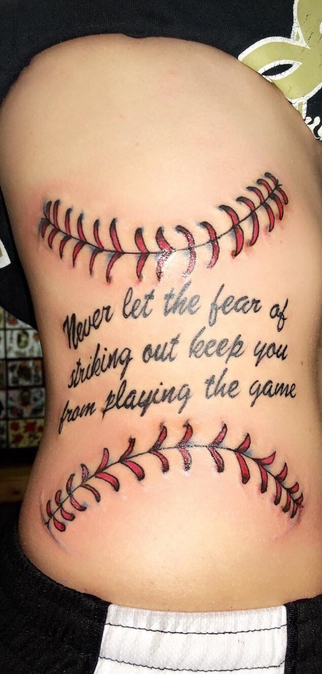 Small Baseball Tattoos with Deep Meanings