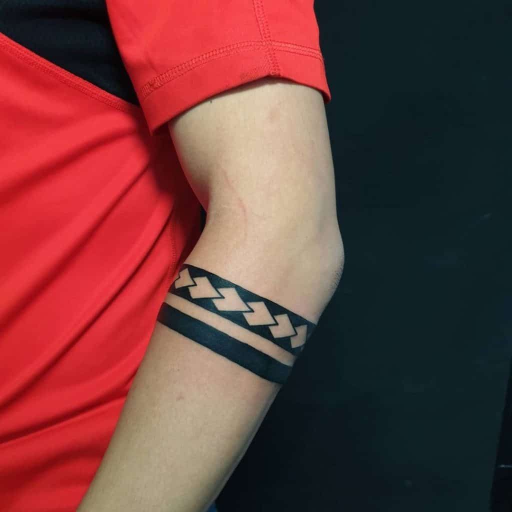 Mens Black And Grey Ink Tribal Armband Tattoo Tribal Band Tattoo