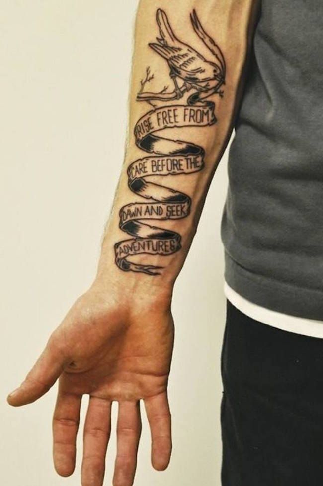 7 Inspiring Quotes for Men's Forearm Tattoos