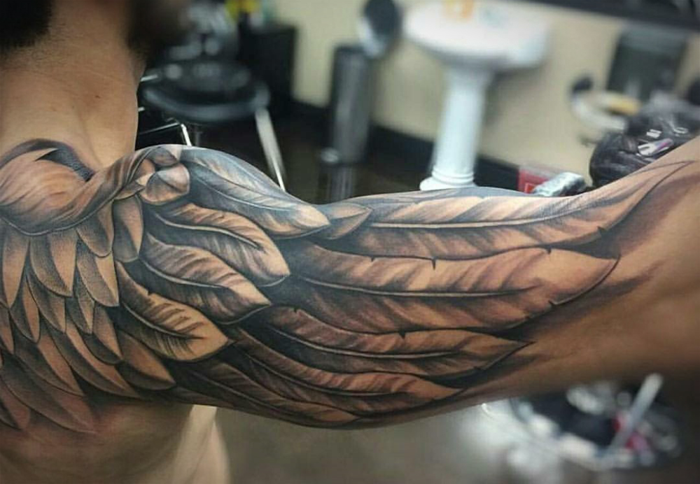 Mens Shoulder Wing Tattoo Half Sleeve Tattoo Site