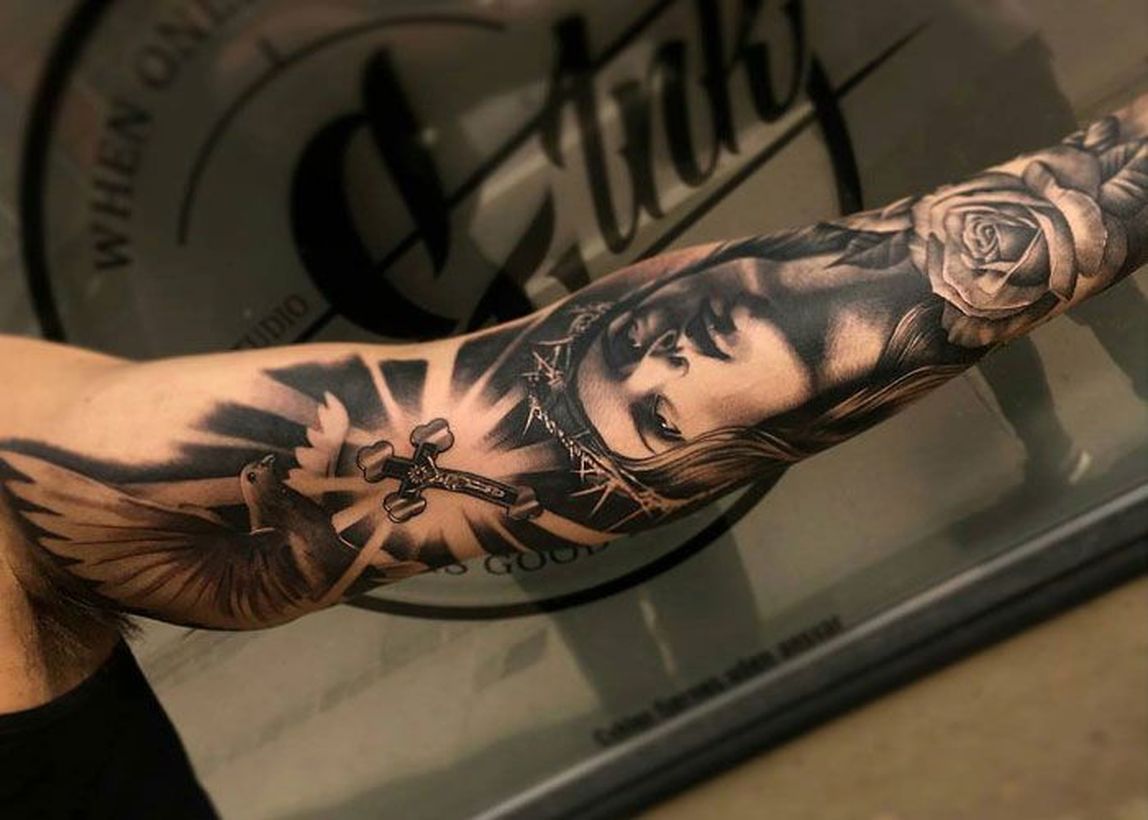 7 Trendy Inner Bicep Tattoo Ideas for Men